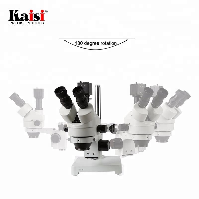 Trinocular Stereo Microscope 7X-45X - Kaisi 7X-45X Digitalzoom PCB Inspection VGA